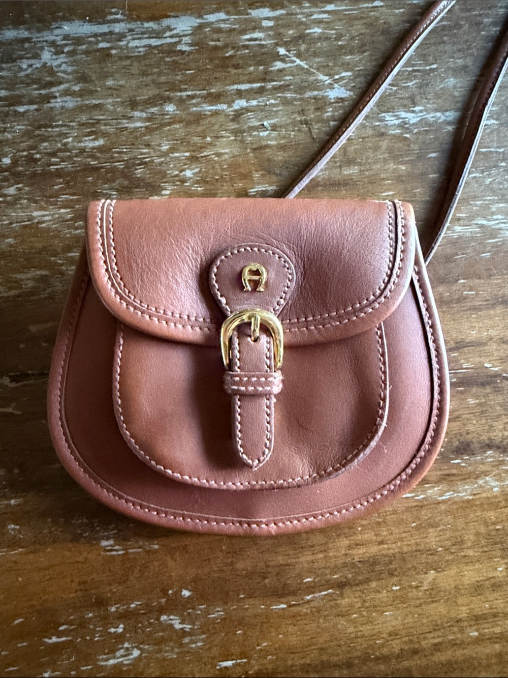 Etienne Aigner small brown crossbody purse